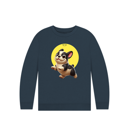 Navy Blue Printed Kids Jumper