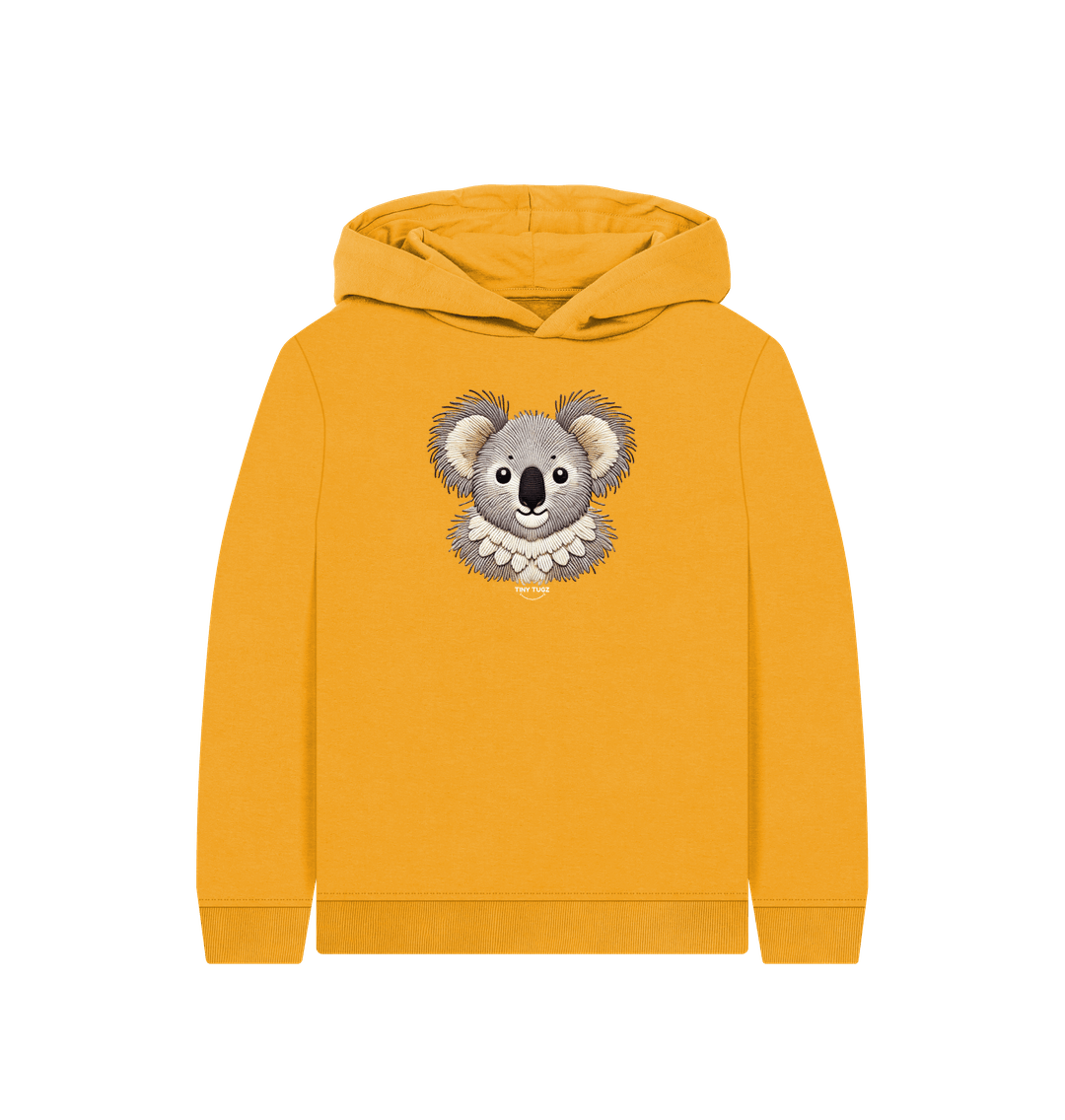 Mustard Printed Kids Hoodie