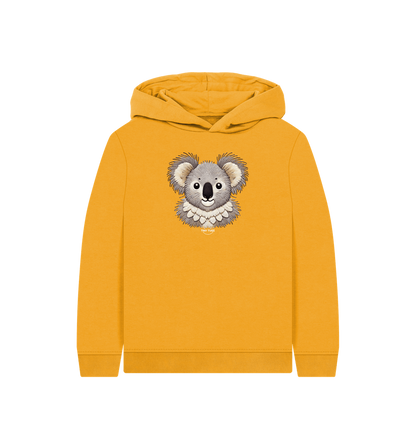 Mustard Printed Kids Hoodie