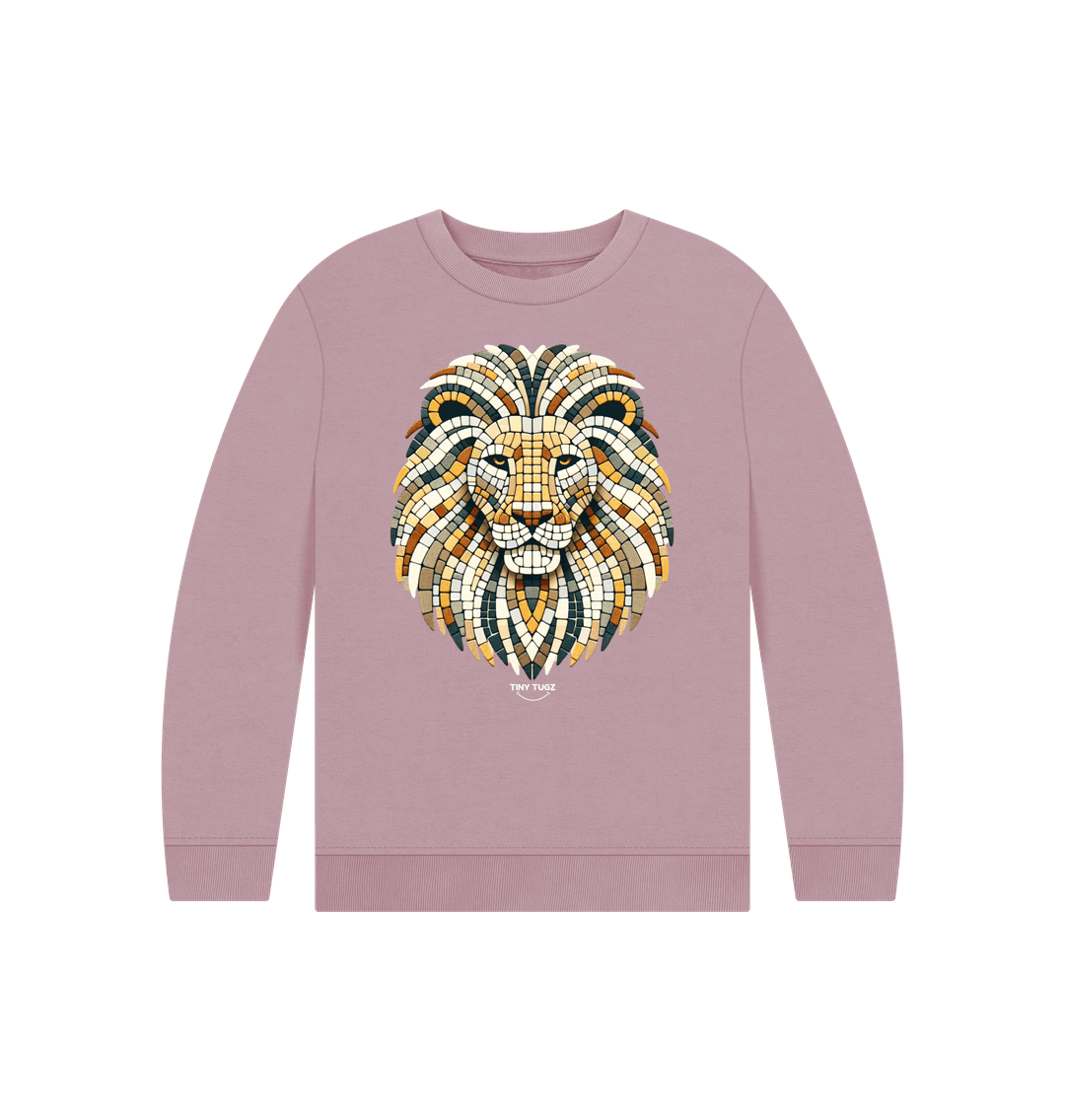 Mauve Printed Kids Jumper