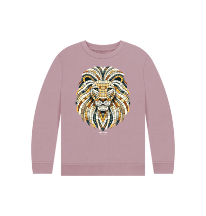 Mauve Printed Kids Jumper