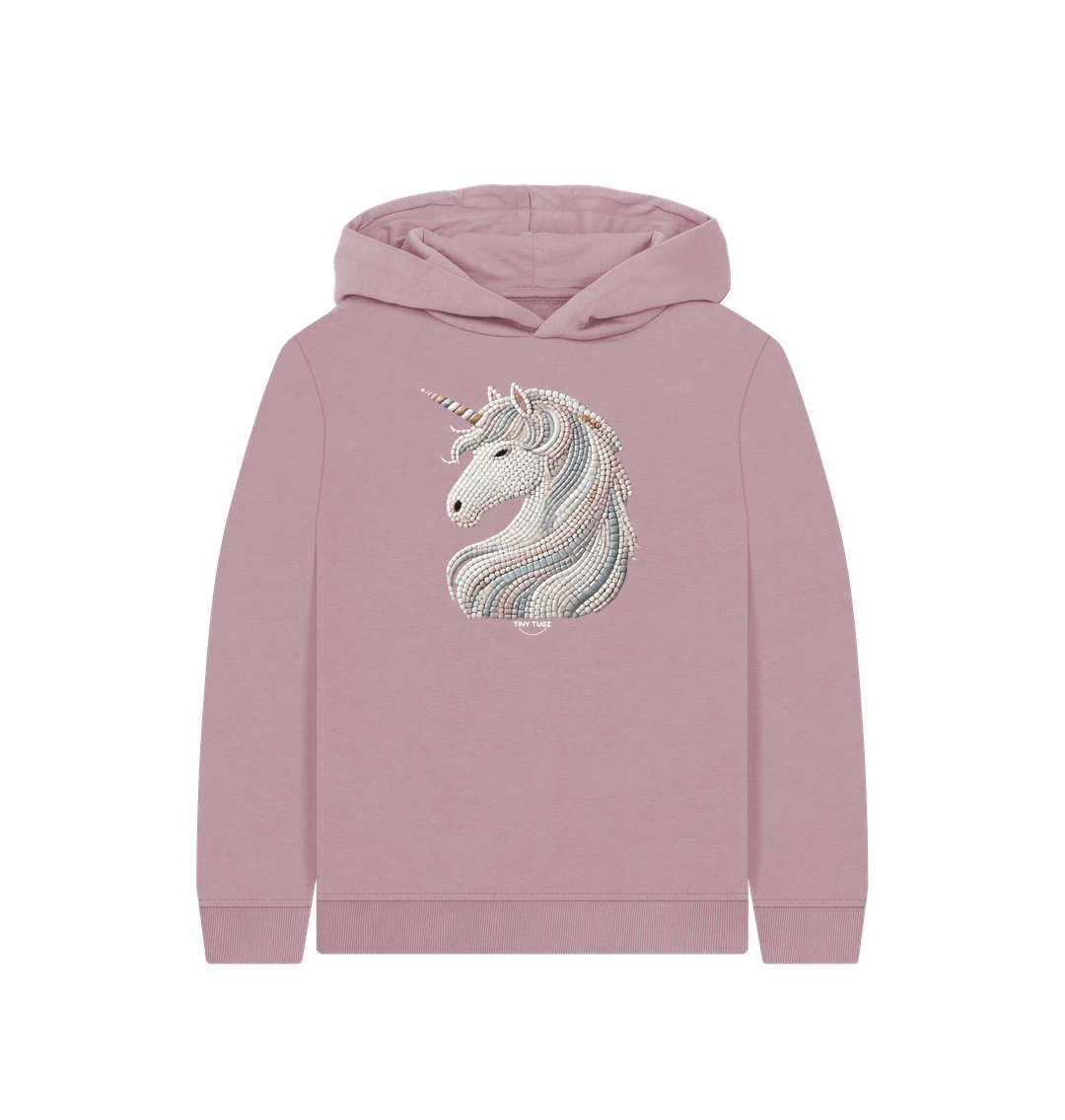 Mauve Printed Kids Hoodie