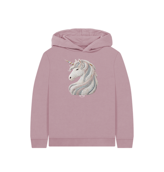 Mauve Printed Kids Hoodie
