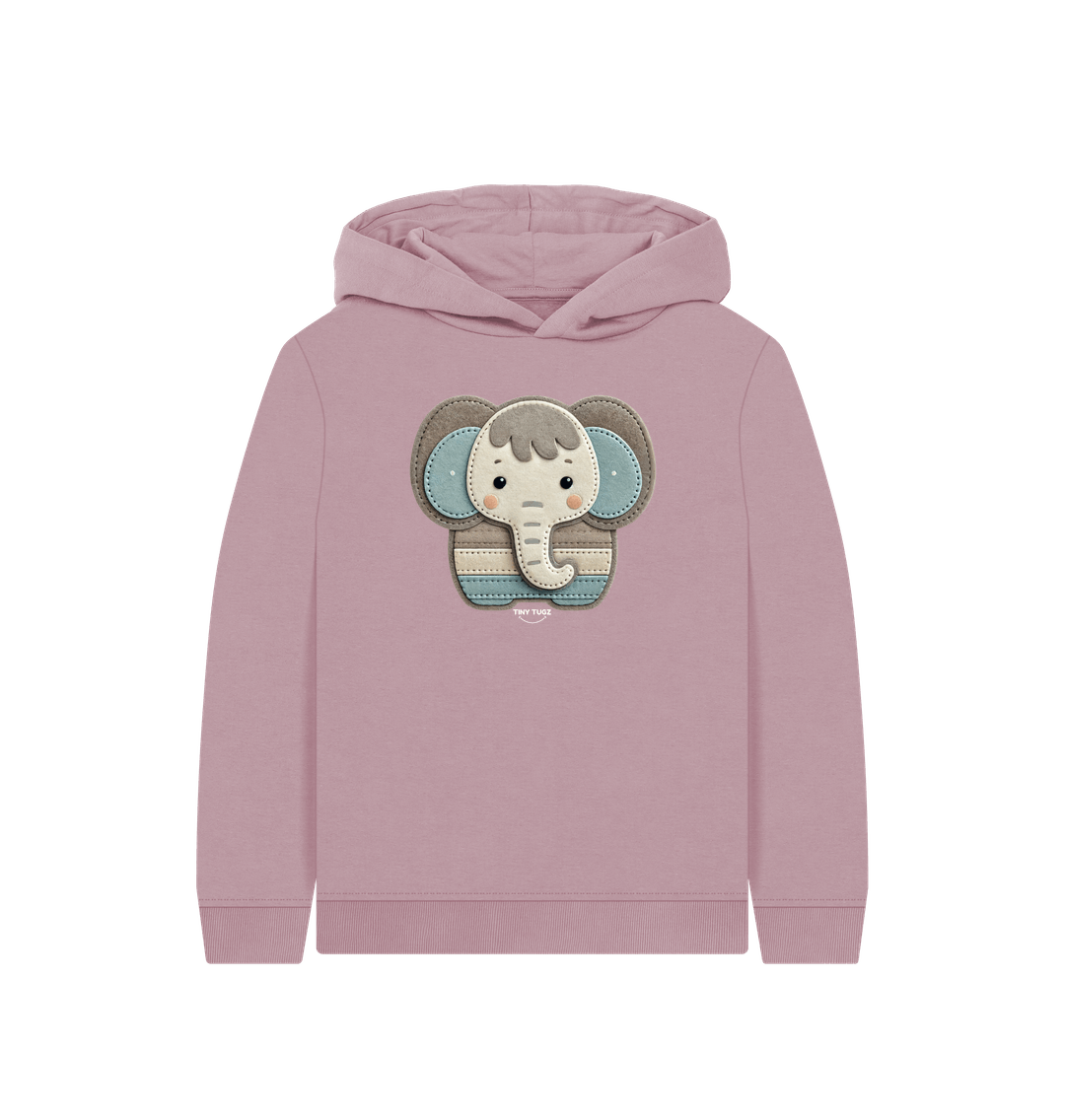 Mauve Printed Kids Hoodie