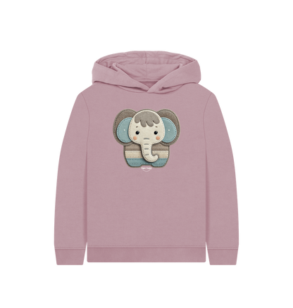 Mauve Printed Kids Hoodie