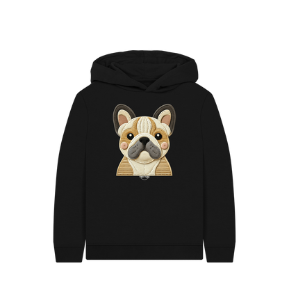 Black Printed Kids Hoodie