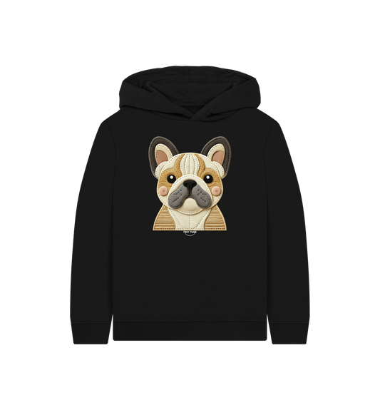 Black Printed Kids Hoodie