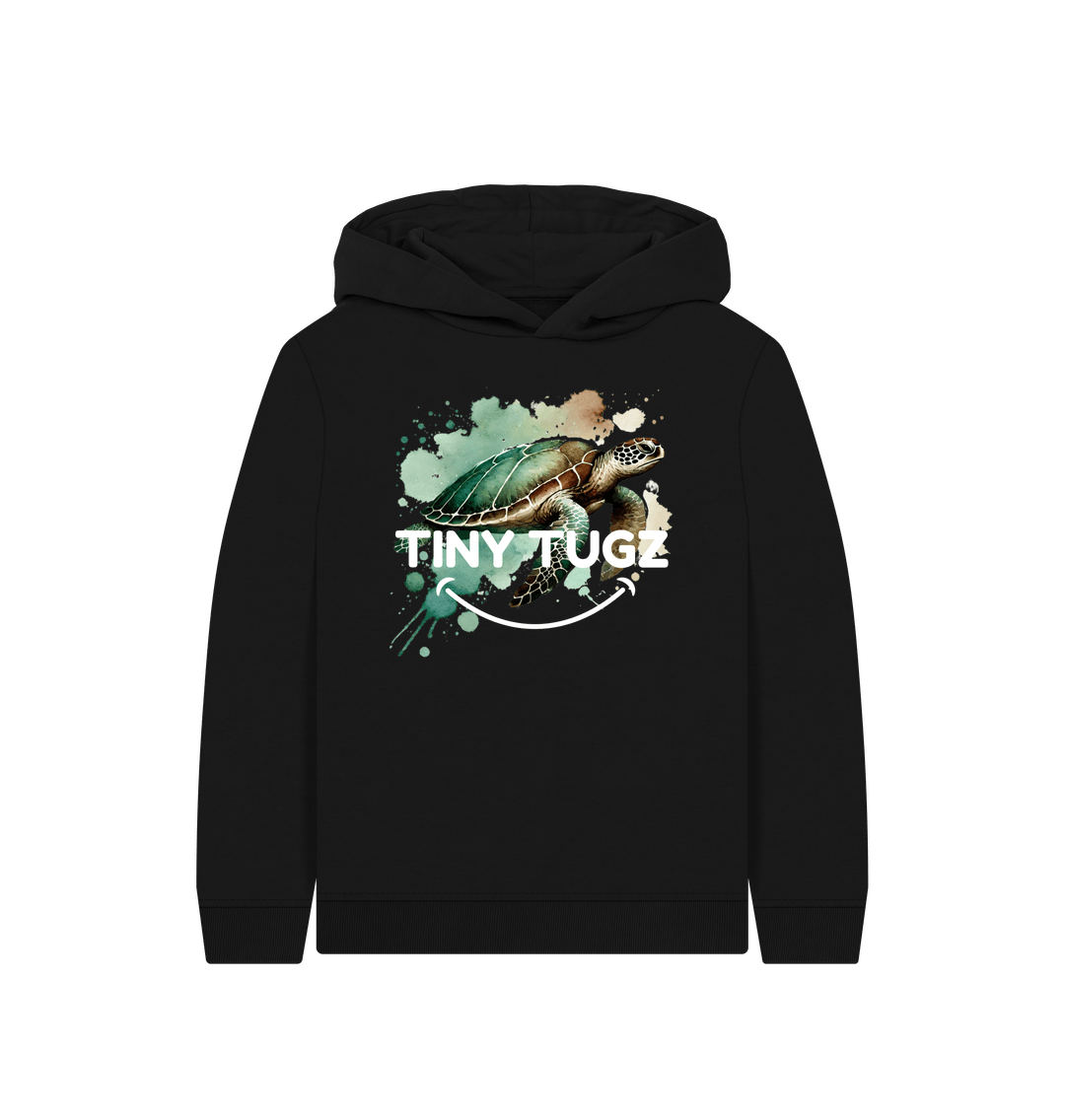Black Printed Kids Hoodie