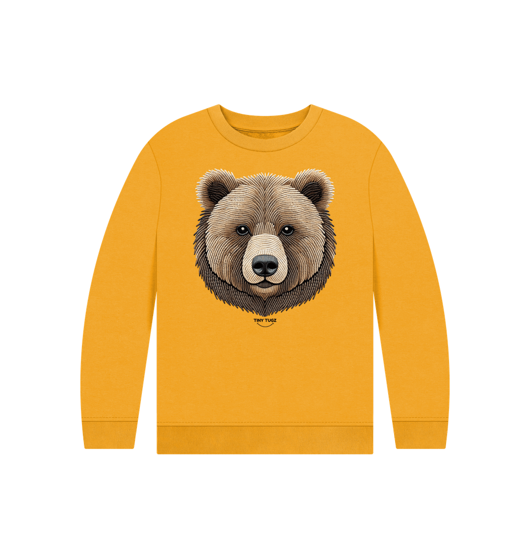 Mustard Printed Kids Jumper