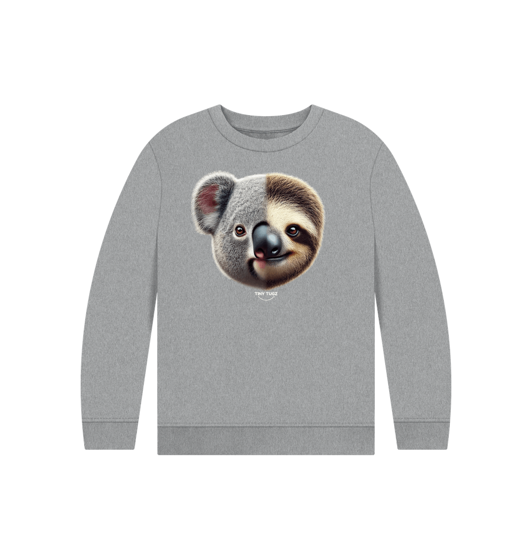 Athletic Grey Printed Kids Jumper