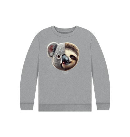 Athletic Grey Printed Kids Jumper