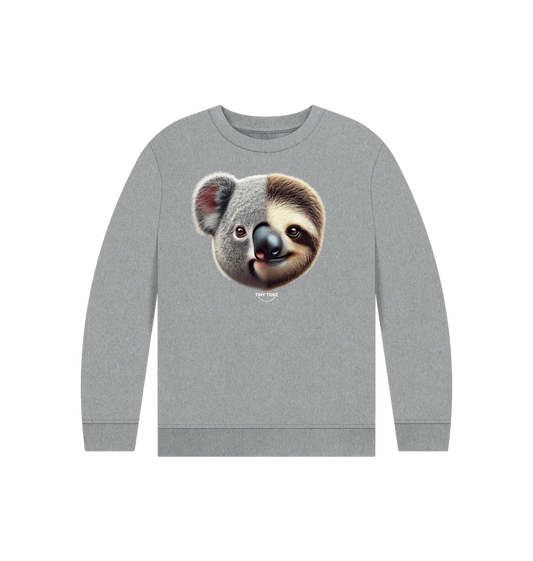 Athletic Grey Printed Kids Jumper