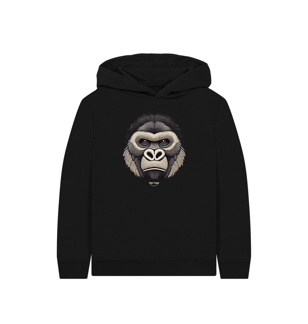 Black Printed Kids Hoodie
