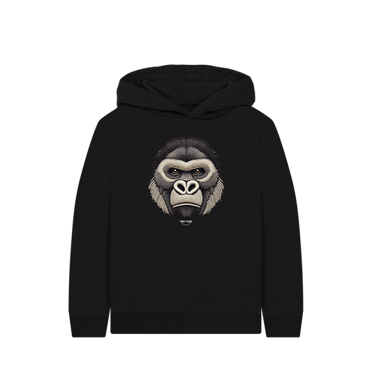 Black Printed Kids Hoodie