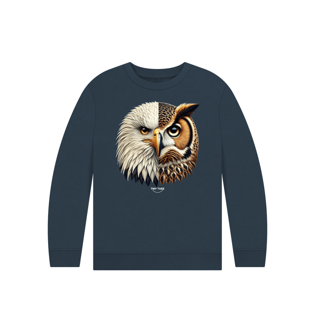 Navy Blue Printed Kids Jumper