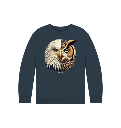 Navy Blue Printed Kids Jumper