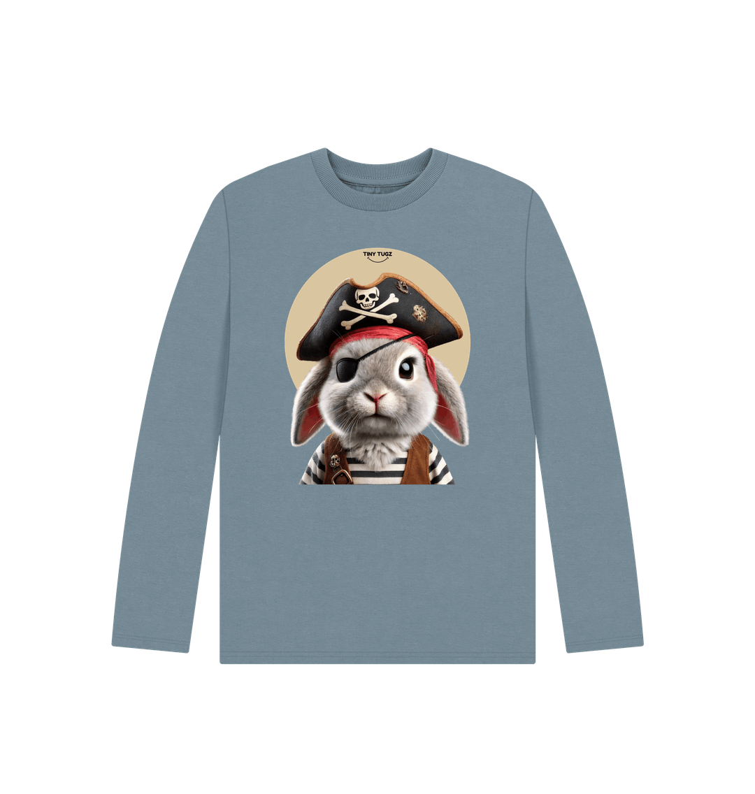 Stone Blue Printed Kids T-Shirt