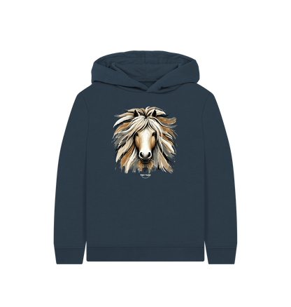 Navy Blue Printed Kids Hoodie