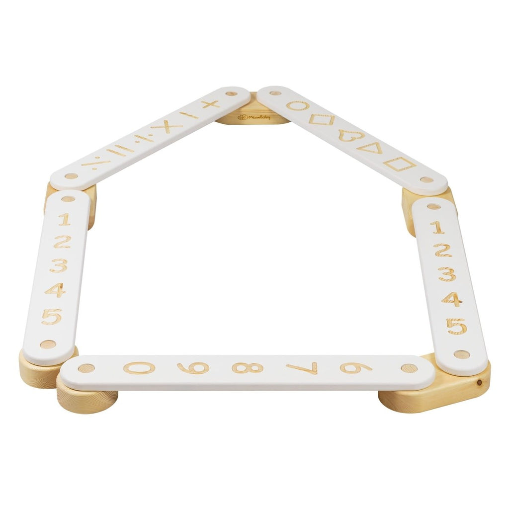 5-Piece Indoor Montessori Wooden Sensory Path for Kids – Balance Beam Learning Set - Tiny Tugz™
