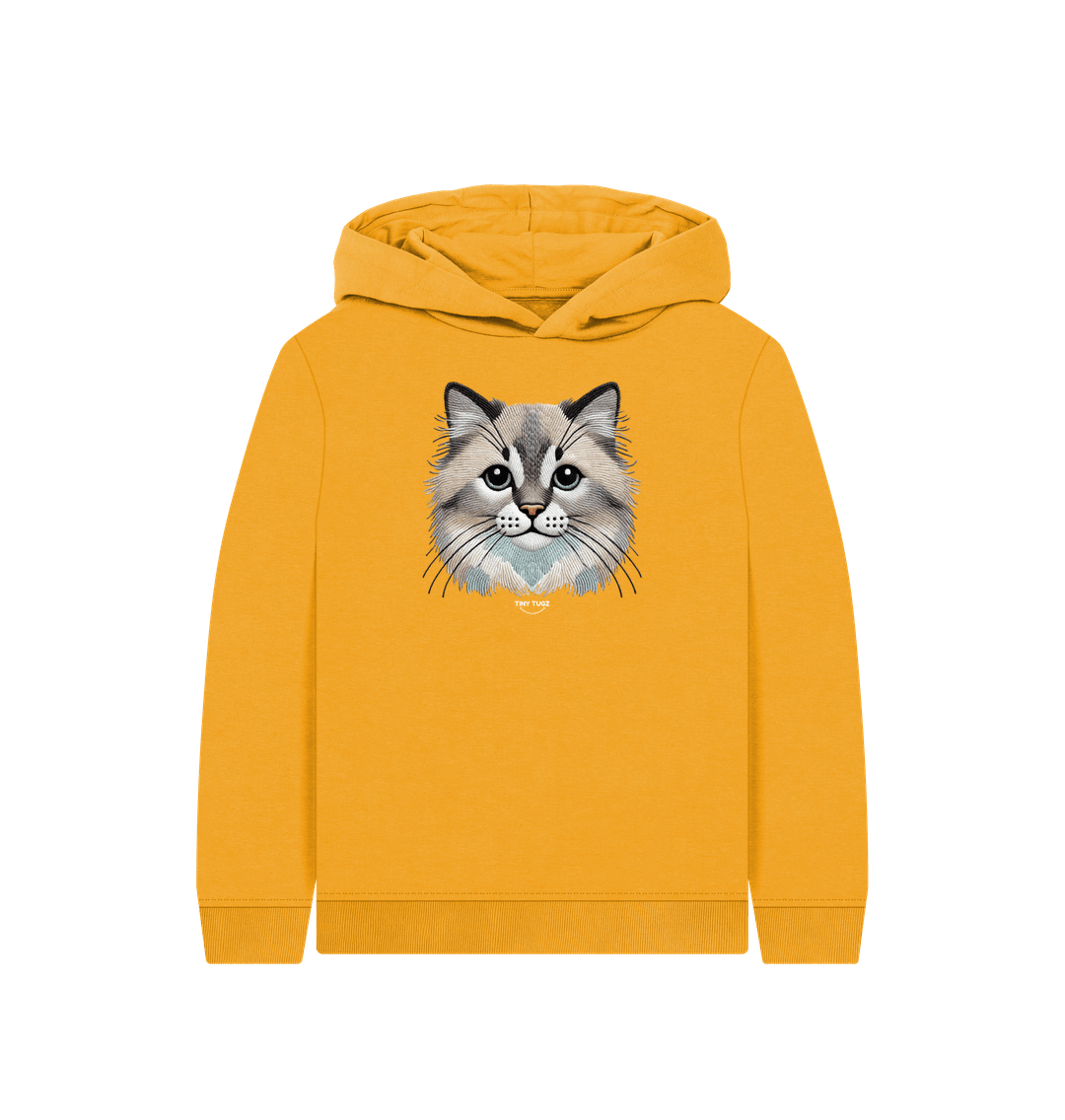 Mustard Printed Kids Hoodie