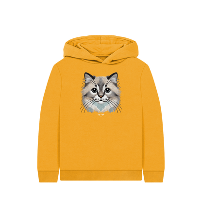 Mustard Printed Kids Hoodie