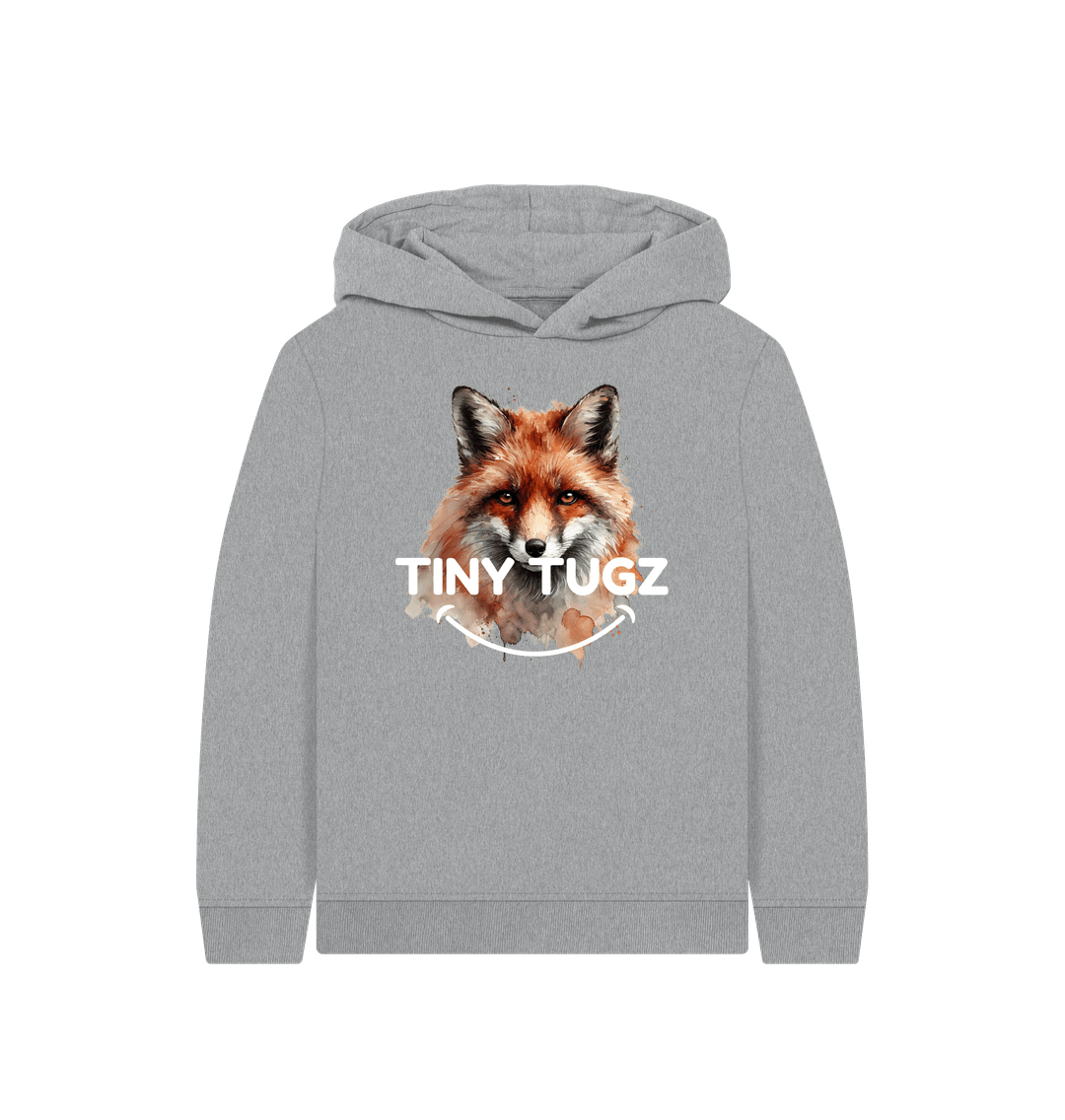 Athletic Grey Printed Kids Hoodie