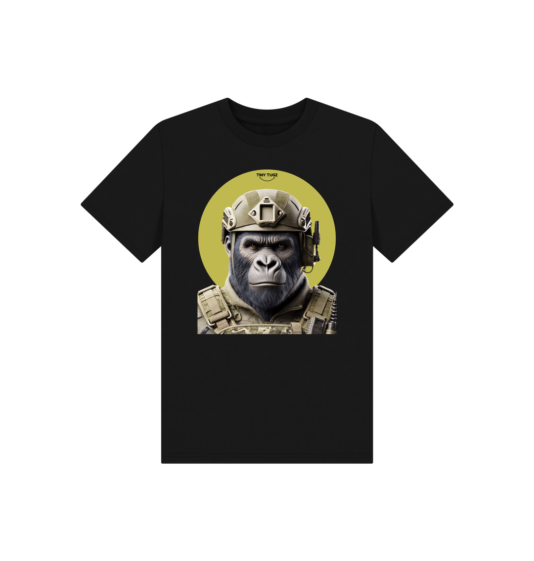 Black Printed Kids T-Shirt