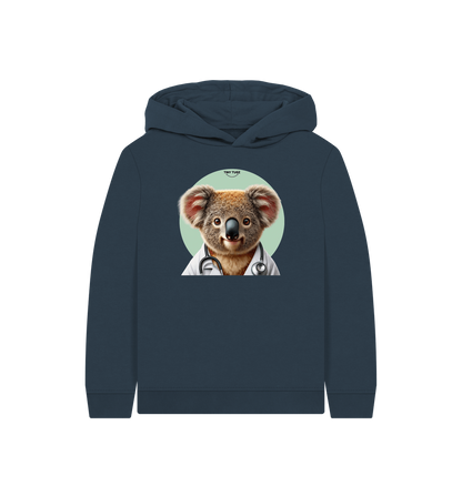 Navy Blue Printed Kids Hoodie