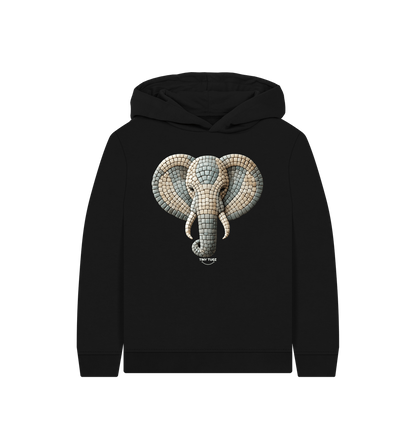 Black Printed Kids Hoodie