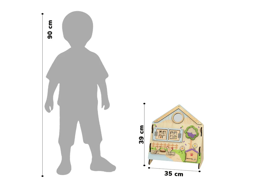 All-in-One Wooden Activity Board – Fine Motor & Logic Skills