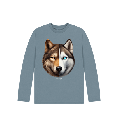 Stone Blue Printed Kids T-Shirt