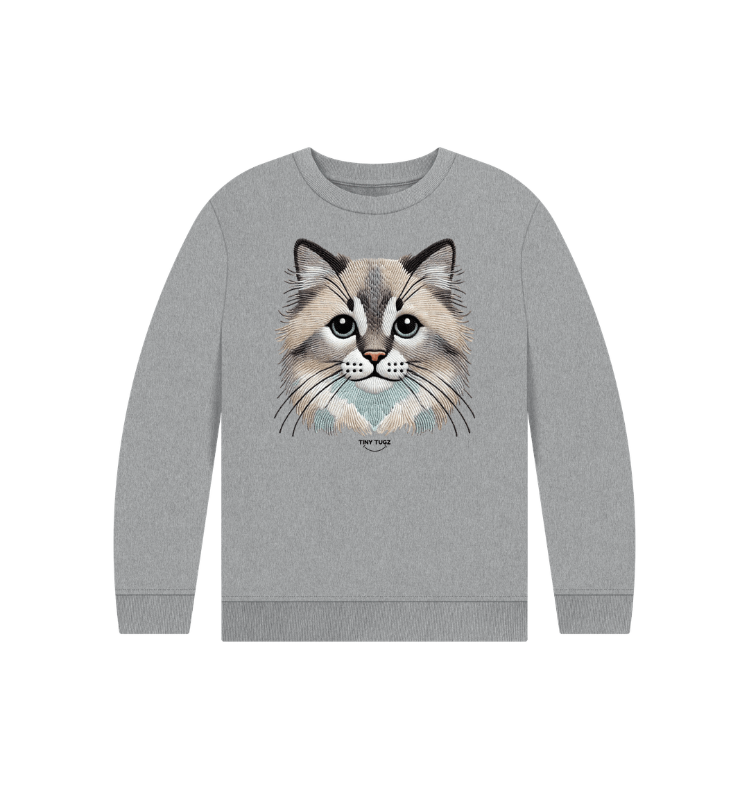 Athletic Grey Printed Kids Jumper
