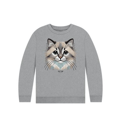Athletic Grey Printed Kids Jumper