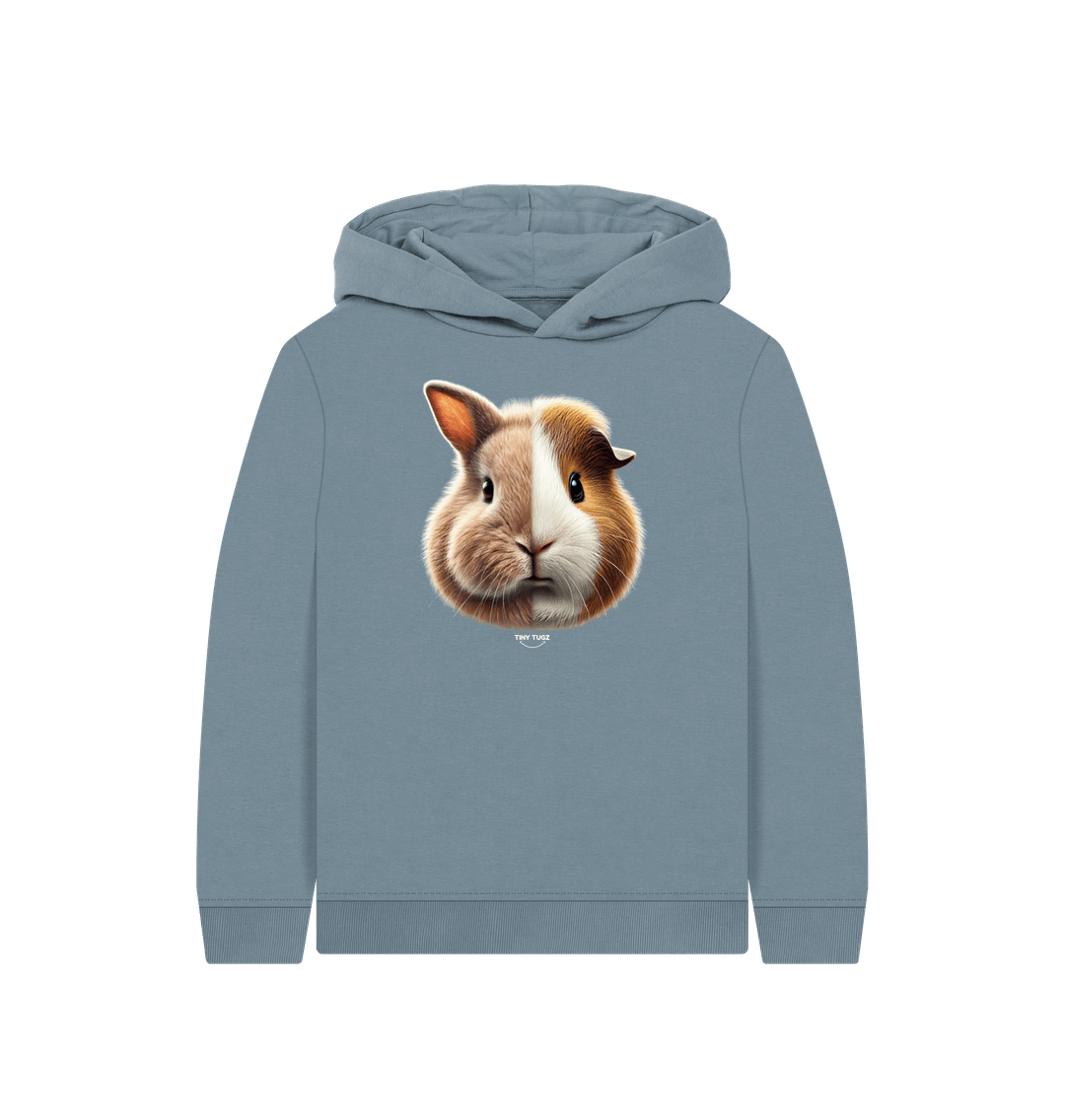Stone Blue Printed Kids Hoodie
