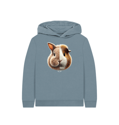 Stone Blue Printed Kids Hoodie