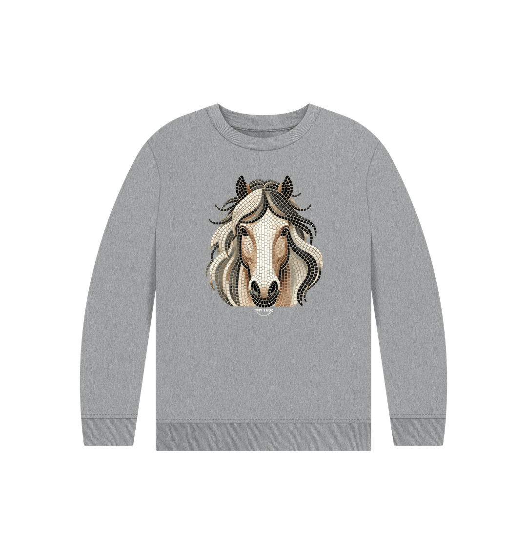 Athletic Grey Printed Kids Jumper