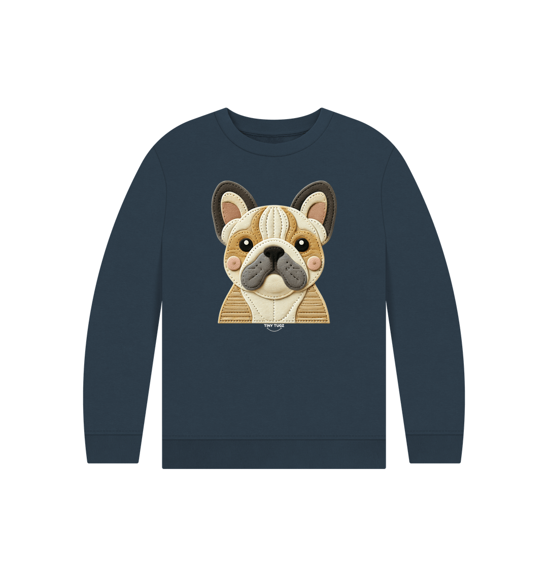 Navy Blue Printed Kids Jumper