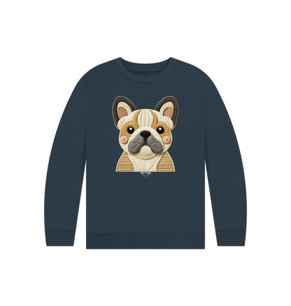 Navy Blue Printed Kids Jumper