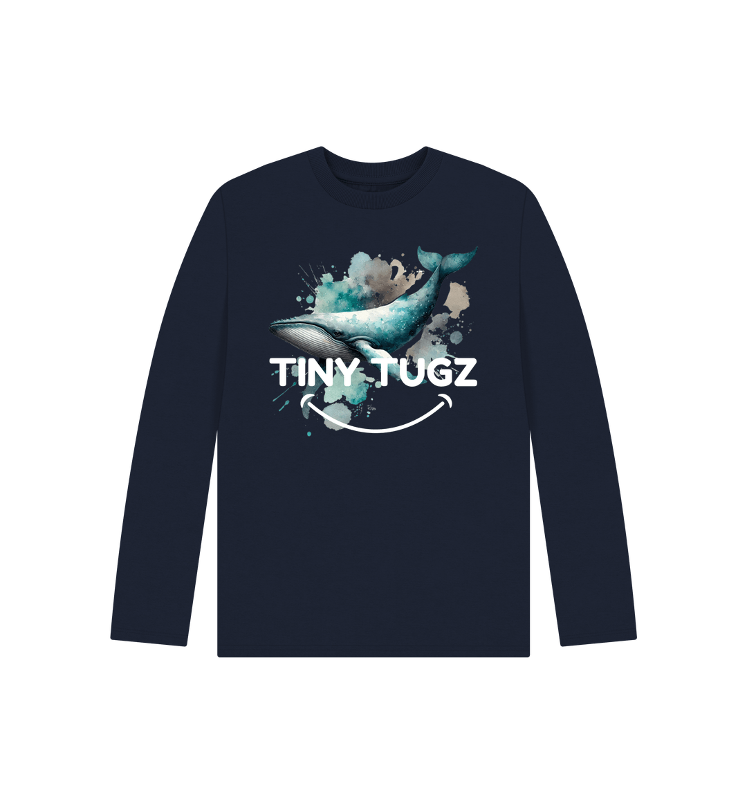 Navy Blue Printed Kids T-Shirt