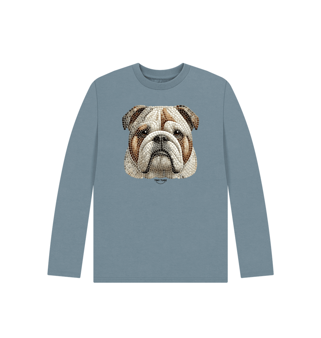 Stone Blue Printed Kids T-Shirt
