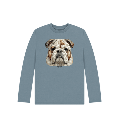Stone Blue Printed Kids T-Shirt