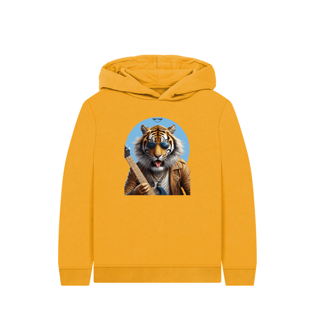 Mustard Printed Kids Hoodie