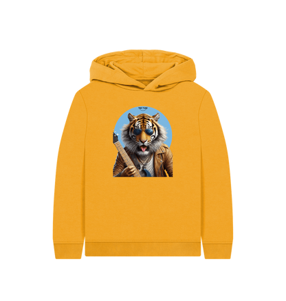 Mustard Printed Kids Hoodie