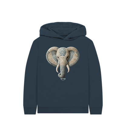 Navy Blue Printed Kids Hoodie