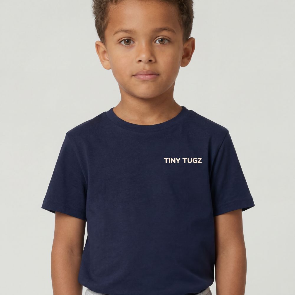 Kids Spring/Summer Organic Cotton Set (Navy T-Shirt + Heather Grey Shorts)