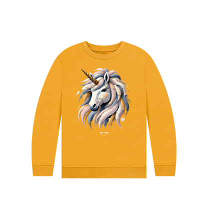 Mustard Printed Kids Jumper
