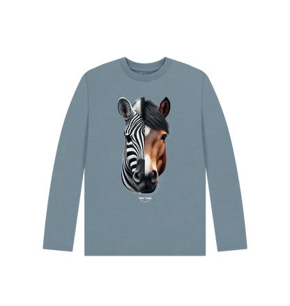 Stone Blue Printed Kids T-Shirt