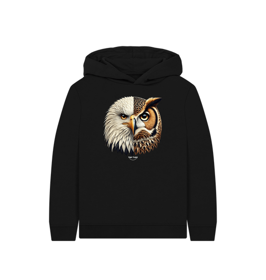 Black Printed Kids Hoodie