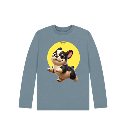 Stone Blue Printed Kids T-Shirt