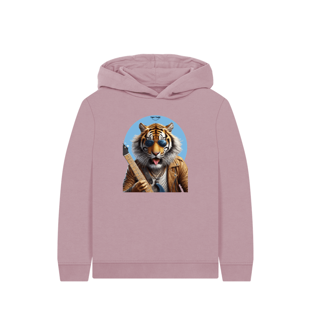 Mauve Printed Kids Hoodie